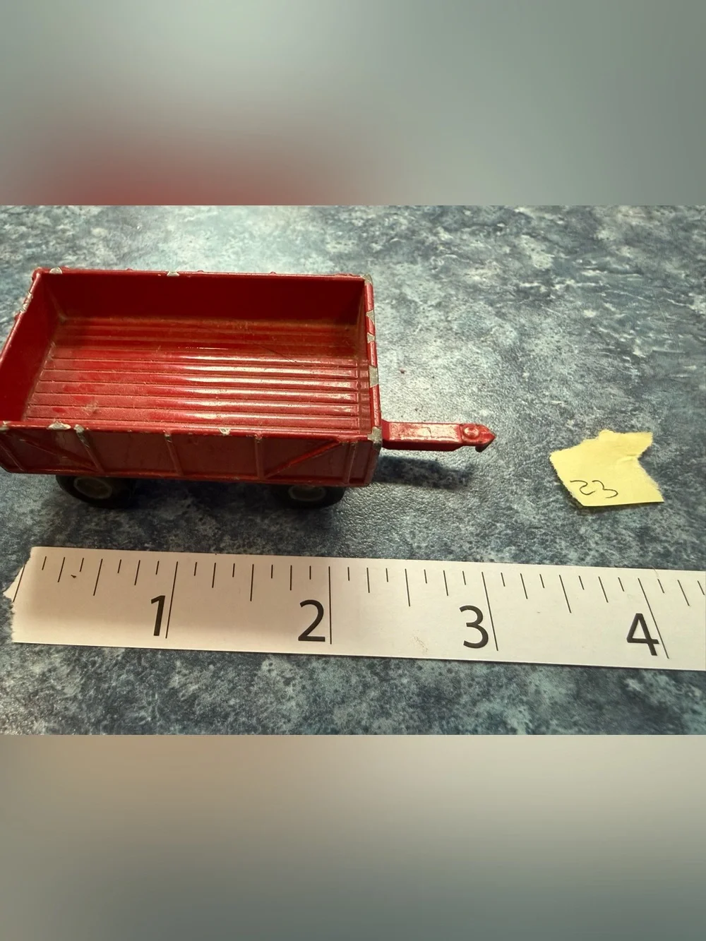 Vintage ERTL Case IH 2594 1/64 Tractor with Front Loader & Red Trailer Set
